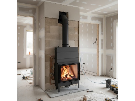 Centrālapkures Kamīns AQUASYSTEM 68x53.S