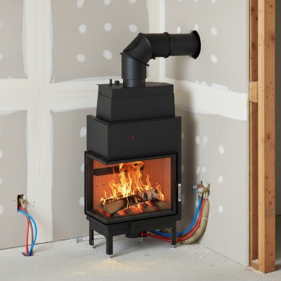 Centrālapkures kamīns AQUASYSTEM 68x53.L