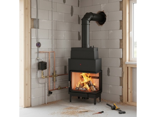 Centrālapkures Kamīns AQUASYSTEM 68x53.R