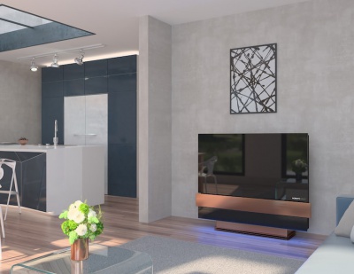 Granulu kamīns COMPACT VISION Gaisa apsilde/centrālapkure