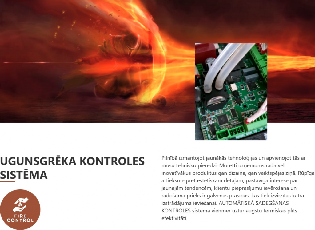 Granulu kamīns Moretti design_Ugunsgrēka sistēmas kontrole.png