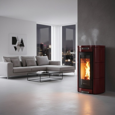 Granulu kamīns ALADINO Gaisa apsilde (10kw - 14kw)