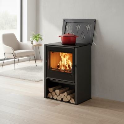 Kamīnkrāsns LUPO M ar plīts virsmu