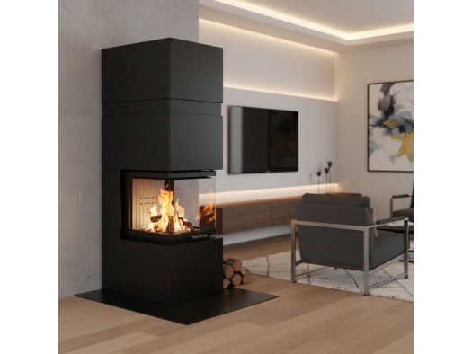 Kamīns ar apdari TRINITY 54x54x53.G