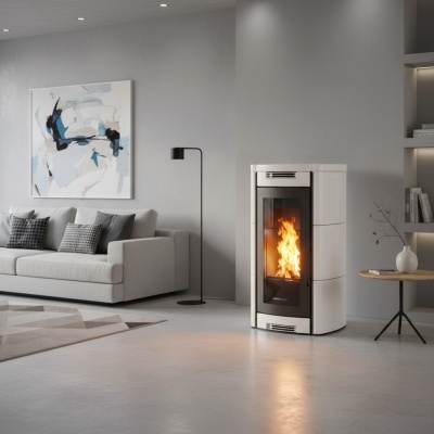 Granulu kamīns ALADINO AQUA Centrālapkures (14kw - 24Kw)