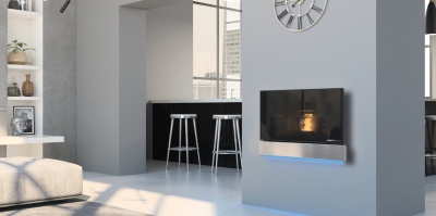 Granulu kamīns SLOT VISION AQUA Centrālapkure (Iebūvējams) 19kw - 24kw